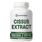 Front view of Immortal Herbs Cissus Quadrangularis 1000mg bottle with 150 capsules