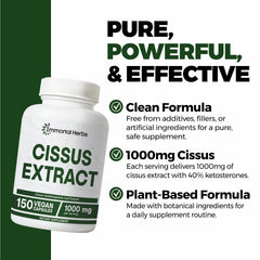 Close-up of 40% ketosterones in Cissus Quadrangularis extract