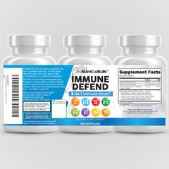 Vegan capsules bottle for Immune Defense 8-in-1 (60-count, two bottles)