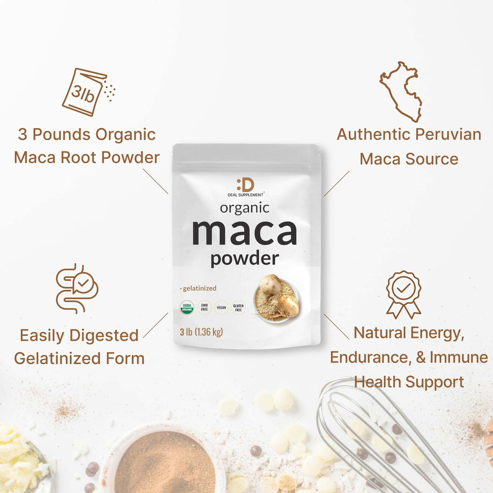 Supports immune health and energy with maca