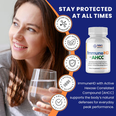 Close-up of AHCC 1500mg mushroom extract