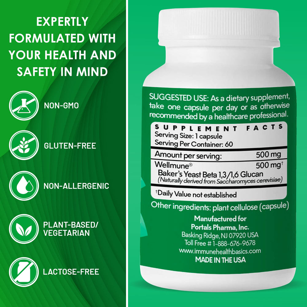 Packshot showing 60 capsules and product packaging