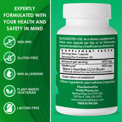 Packshot showing 60 capsules and product packaging