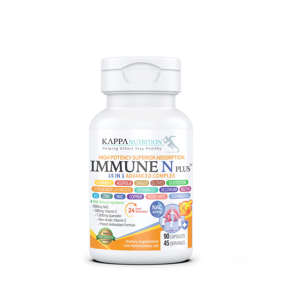 Front label view of Immune N Plus 15 in 1 bottle
