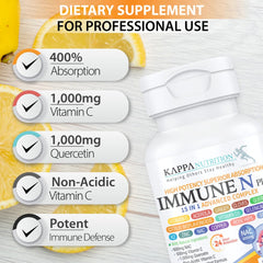 Graphic showing minerals and natural ingredients in Immune N Plus 15 in 1