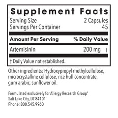 Natural immune support artemisinin capsules