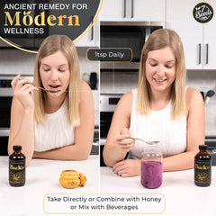 Graphic illustrating immune system support from black seed oil