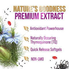 Immune support black seed oil softgel capsules