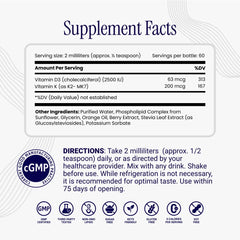 Immune support with D3K2 liquid