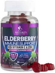 Immune Support Gummies bottle with Sambucus Elderberry extract