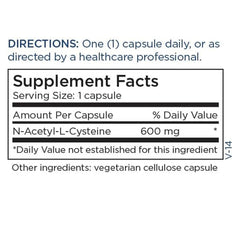 NAC 600 mg capsules for adult immune support 50+