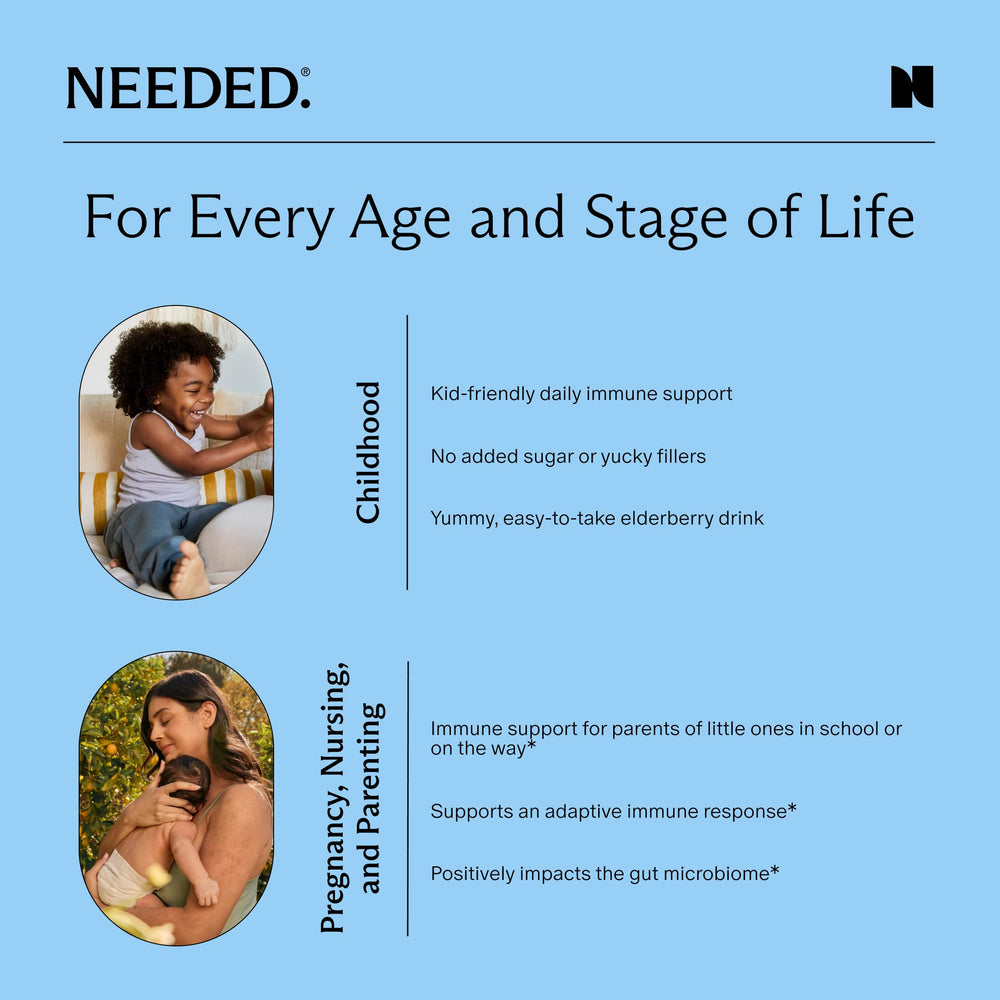 Family-sized packaging of Immune Support powder