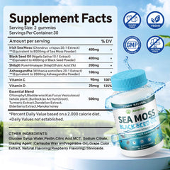 Front view of Sea Moss Gummies for Immune Support