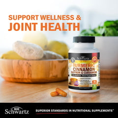 Immune support imagery featuring turmeric capsules