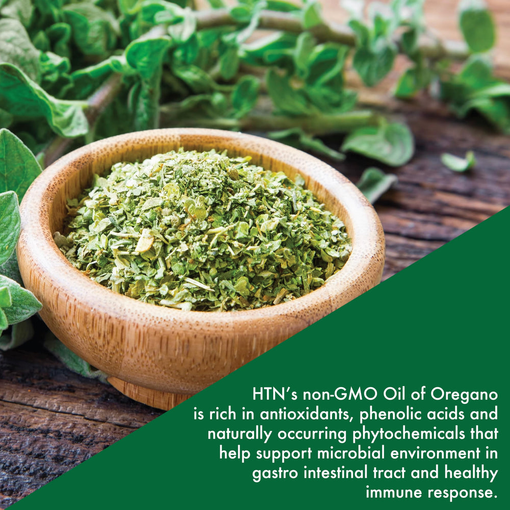 Illustration representing immune support from oregano supplement