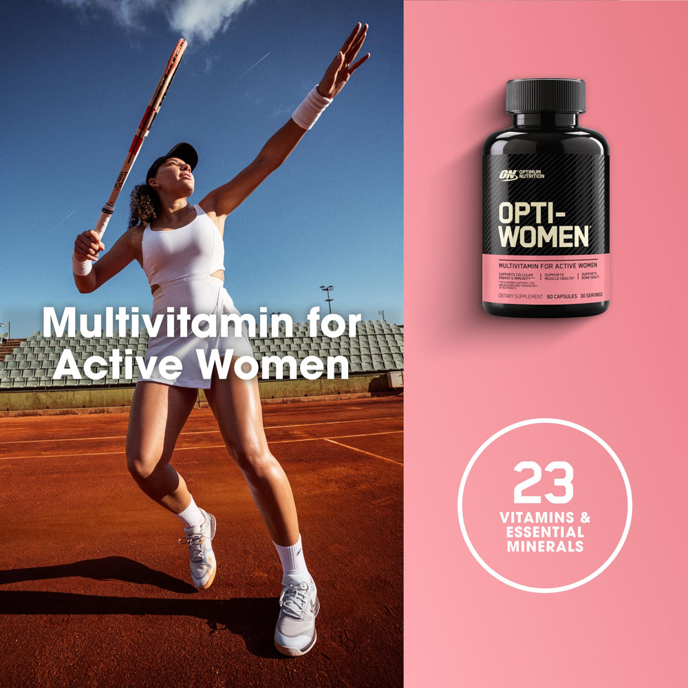 Vitamins C, D and zinc for immune support inside Opti-Women