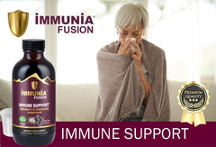 Blue fruits blend in Immunia Fusion: Haskap, wild blueberry, aronia