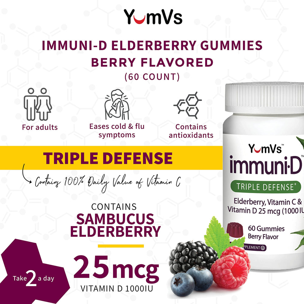 Pack shot of ImmuniD Elderberry Gummies for Kids 60-count