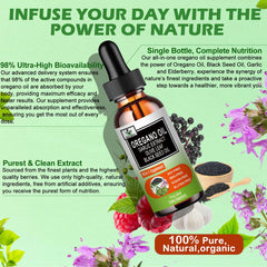Oregano oil drops supporting immunity and respiratory health