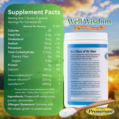 Nutrition label showing 60 servings per jar