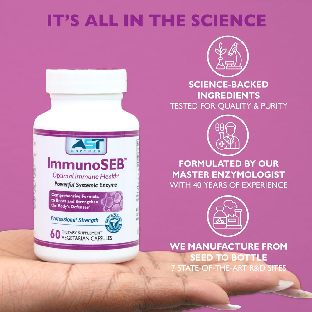Ingredient list on ImmunoSEB bottle label