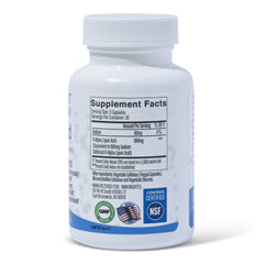 Close-up of product capsule representing 600mg R-ALA