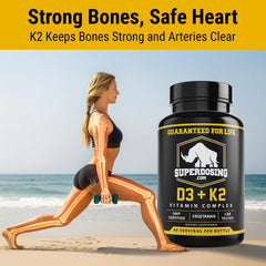 Close-up of 270-count D3K2 bottle