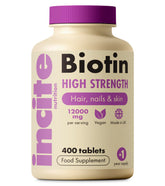 Incite Nutrition Biotin 12000mcg 400-tablet pack