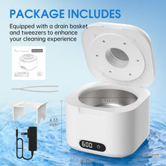 Includes drain basket and tweezers for easy removal