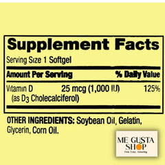 Vitamin D3 softgels with included pill organizer