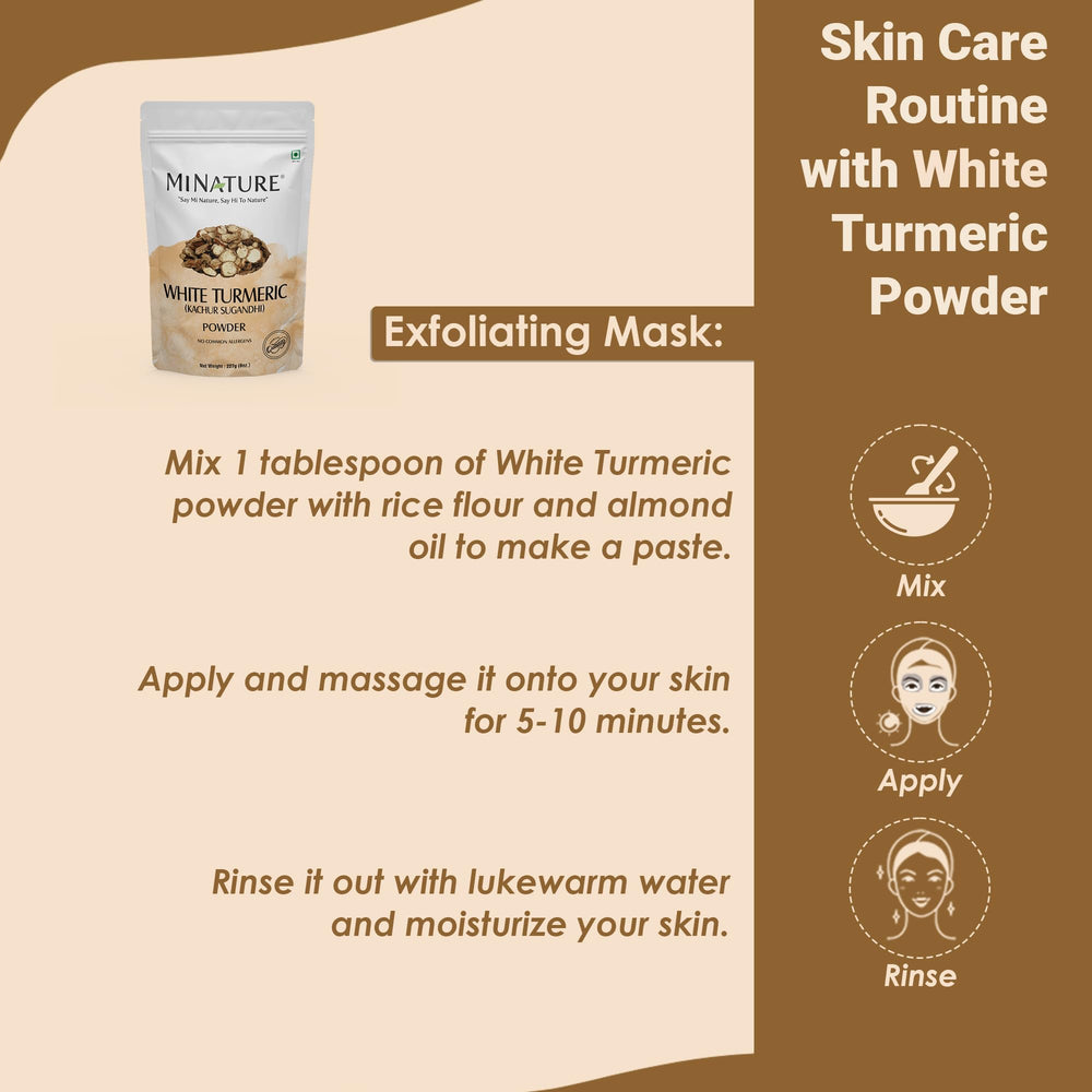 Indian origin white turmeric powder from India