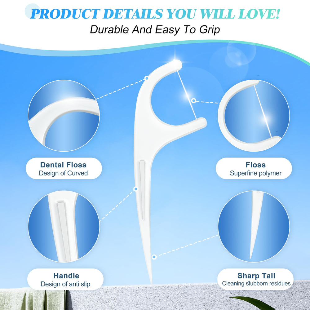 Disposable floss picks with raised anti-slip grip