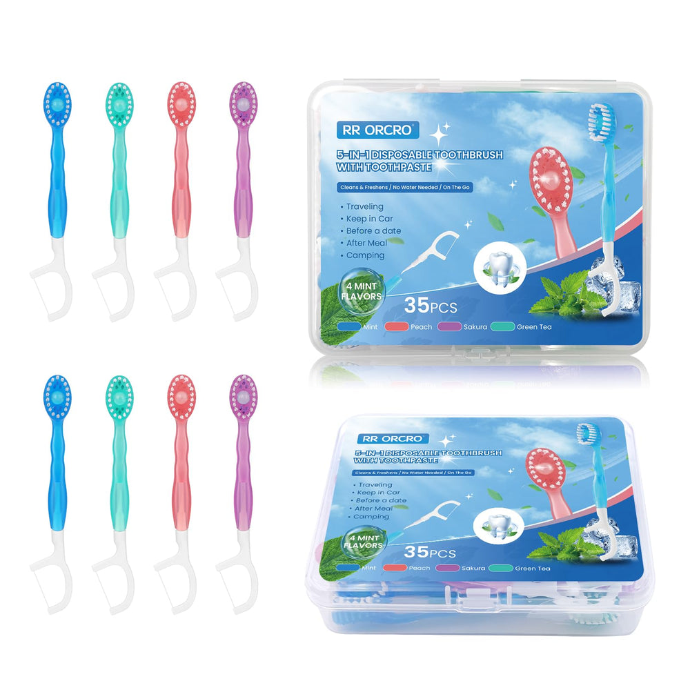 Individually wrapped travel toothbrushes for convenient use