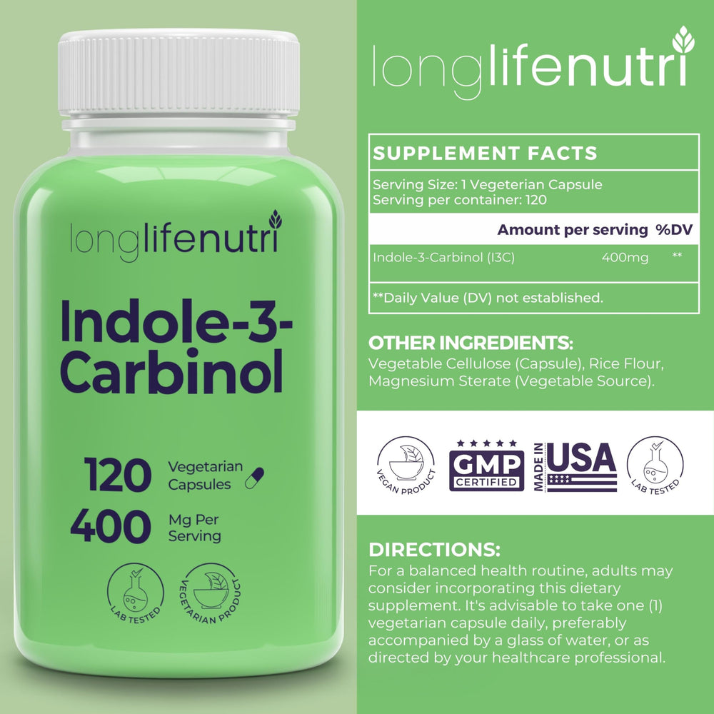 Indole-3-Carbinol 400mg derived from organic vegetables