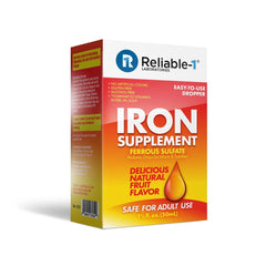 Infant and toddler iron supplement with natural fruit flavor