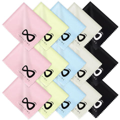 INFICRIME 15-pack microfiber cloths pack shot showing all colors