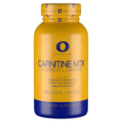 Infinite Labs L Carnitine 1000mg bottle front highlights energy support for workouts