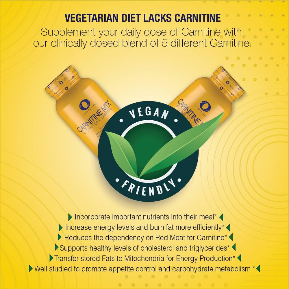 Infinite Labs L Carnitine MTX blend image highlights comprehensive carnitine mix