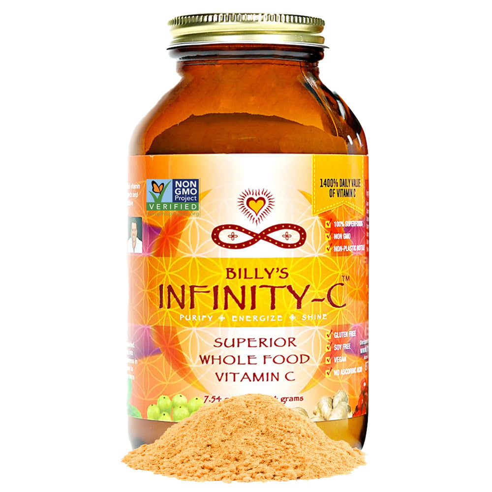 Infinity-C Organic Vitamin C Powder bottle with label