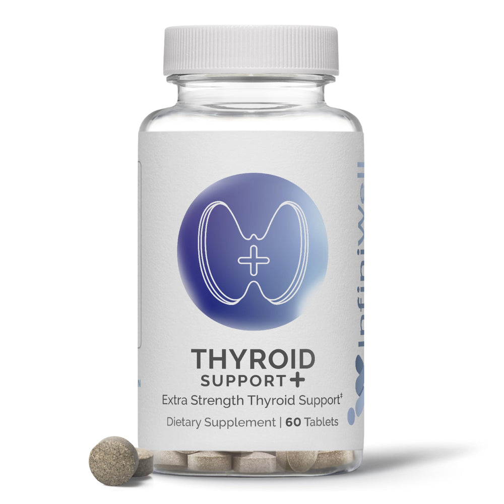 InfiniWell Thyroid Support+ bottle with tablets