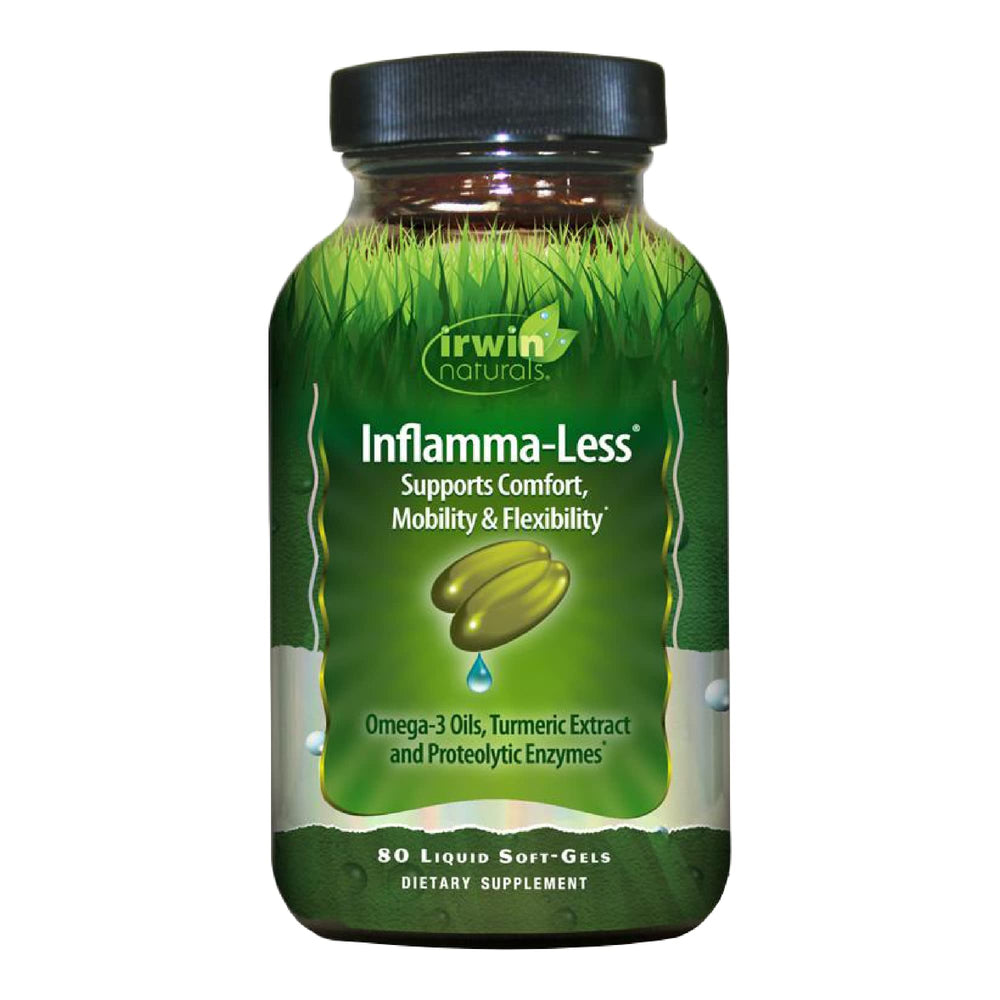 Irwin Naturals Inflamma-Less bottle with 80 liquid softgels