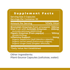 Close-up of Inflammacidin bottle and label