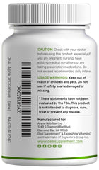 Ingredients and allergen-free packaging for Alpha GPC supplement