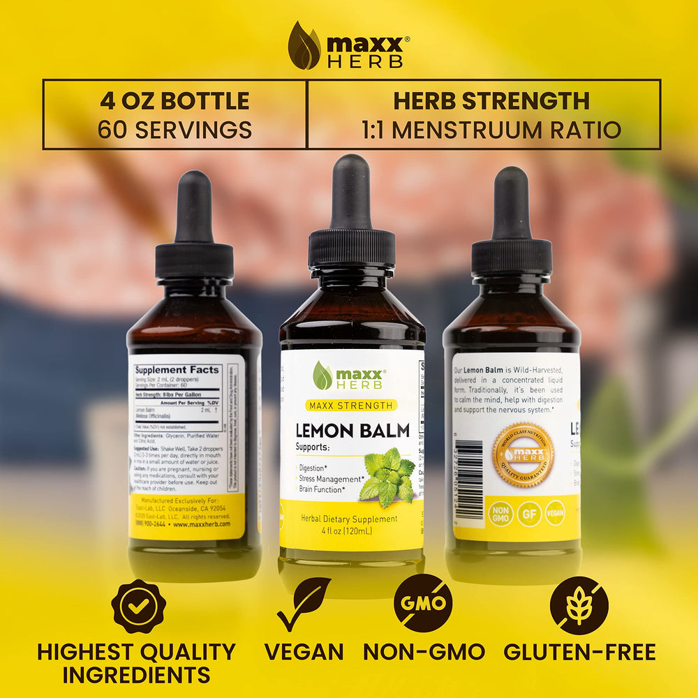 Ingredients: Lemon Balm, glycerin, purified water, citric acid