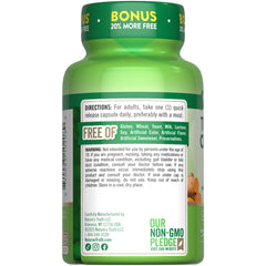 Ingredients and supplement facts for Turmeric Curcumin 500mg
