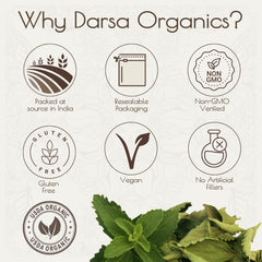 Ingredients and USDA Organic certification for stevia powder