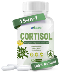 inGreens Cortisol Supplement bottle with label – 60 capsules