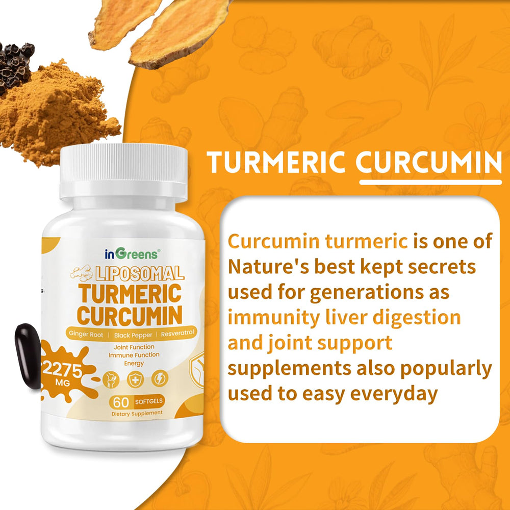 Product label showing 95% curcumin and organic turmeric