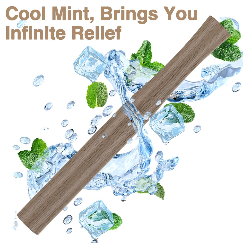 User inhaling to refresh breath