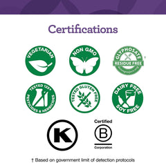 Allergen-free claim: no milk, eggs, peanuts, tree nuts, soy, wheat, fish, shellfish, sesame